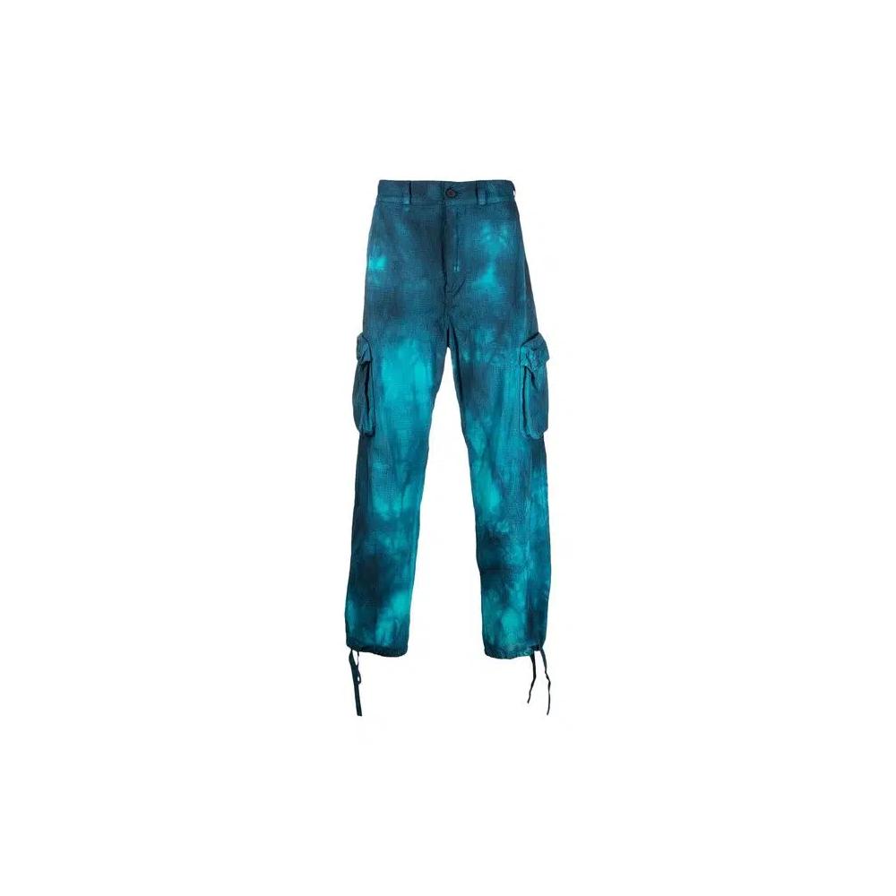 Карго-брюки Off-White Tie Dye Contour Cargo Pant 'Turquoise' 1