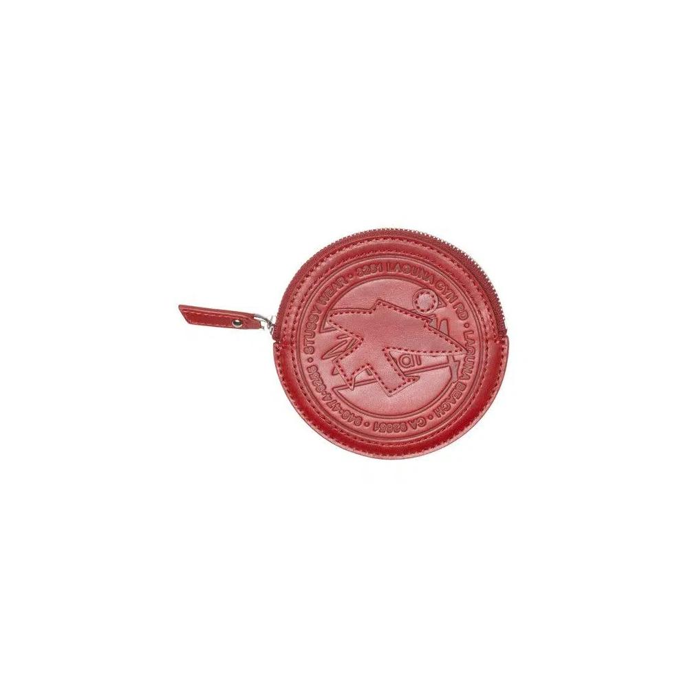 Кошелек Stussy Surf Dot Leather Pouch 'Fire Red' 2