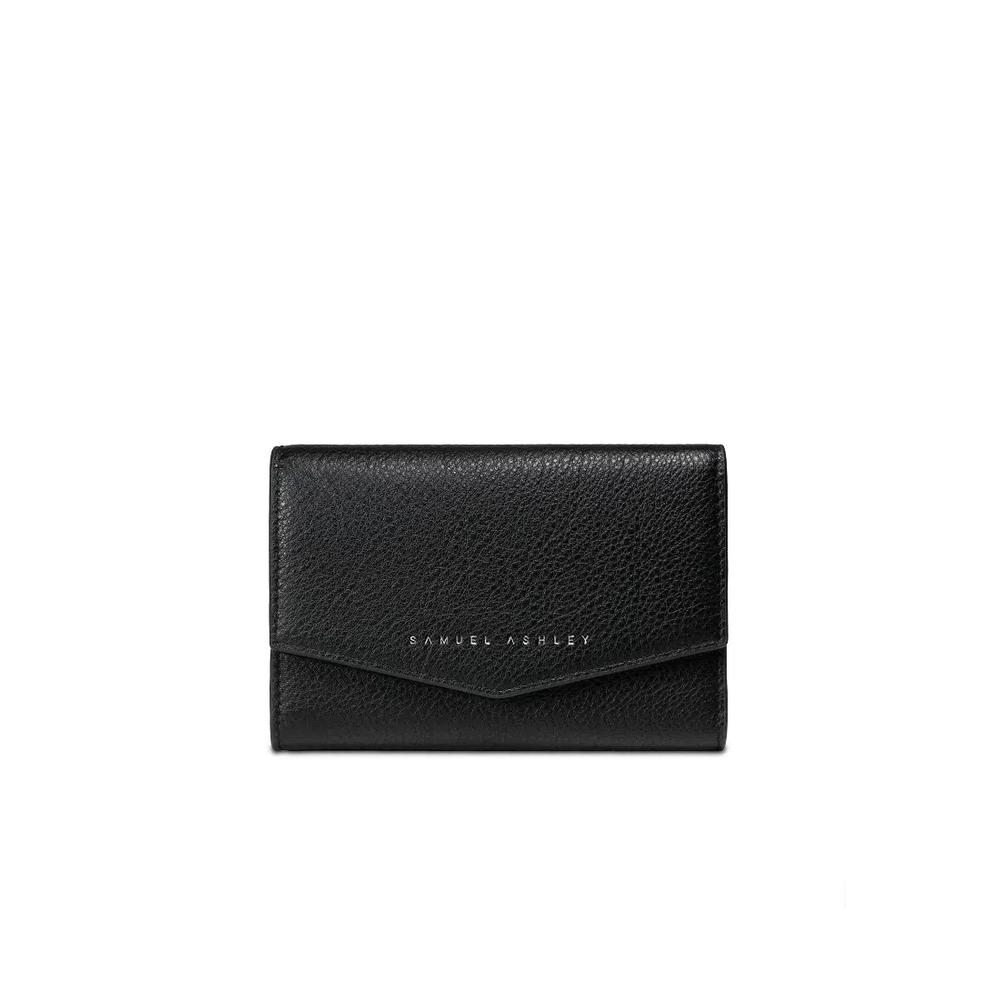Keira Leather Trifold Wallet - Черный 1