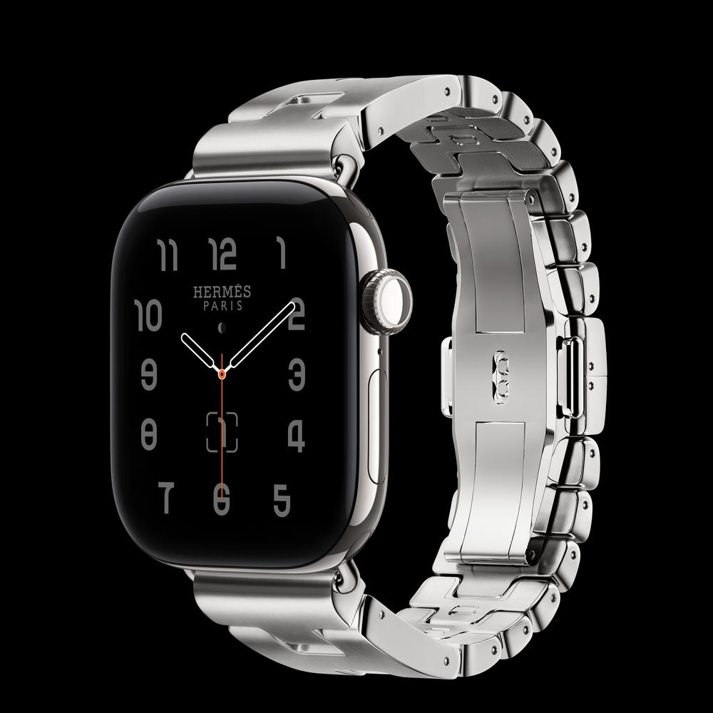 Apple Watch Hermès Series 12 42 мм, GPS + Cellular, титан, Silver, ремешок Satiné Grand H - Small 1