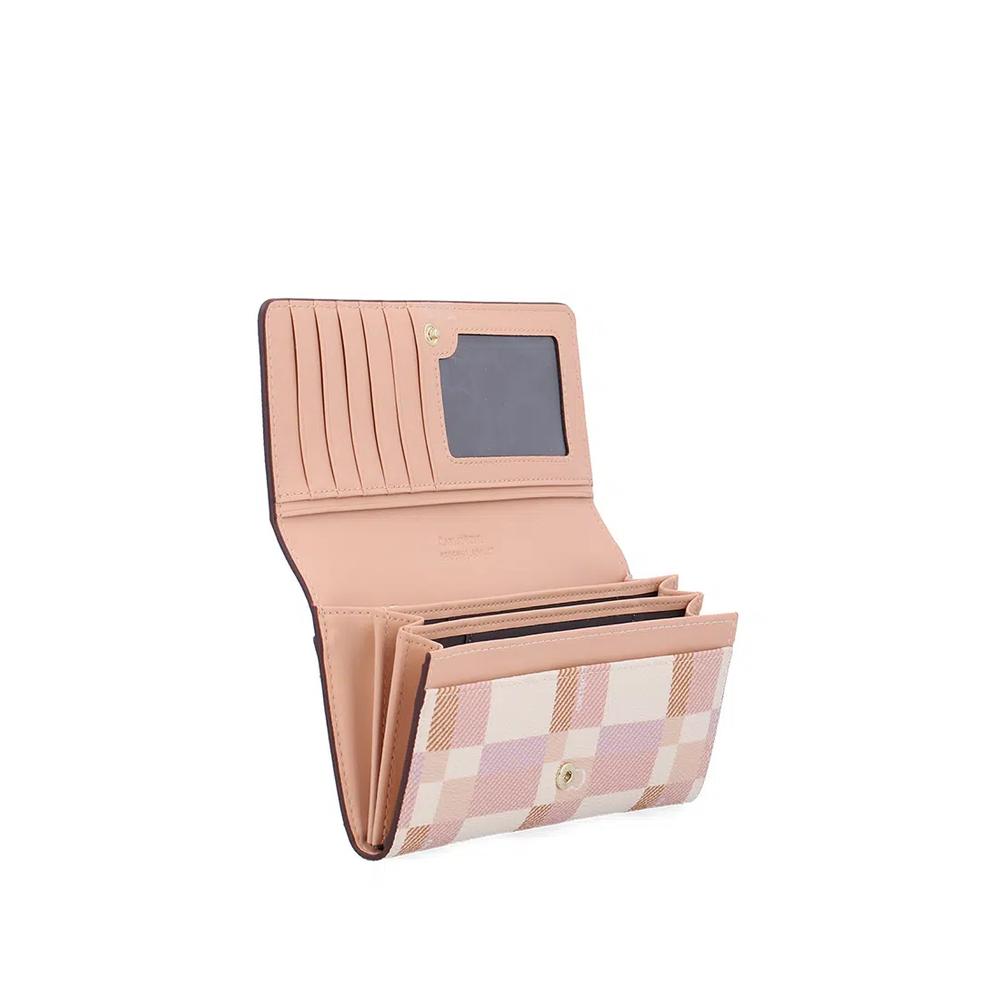 Длинный кошелек CR Dainty Check 2-Fold - Персиковый 5