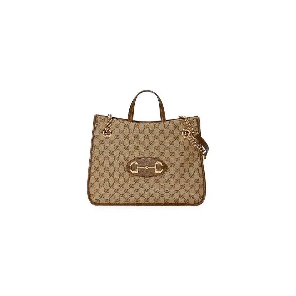 Сумки-тоут Gucci Horsebit 1955 Medium Tote Bag 'Beige' 1