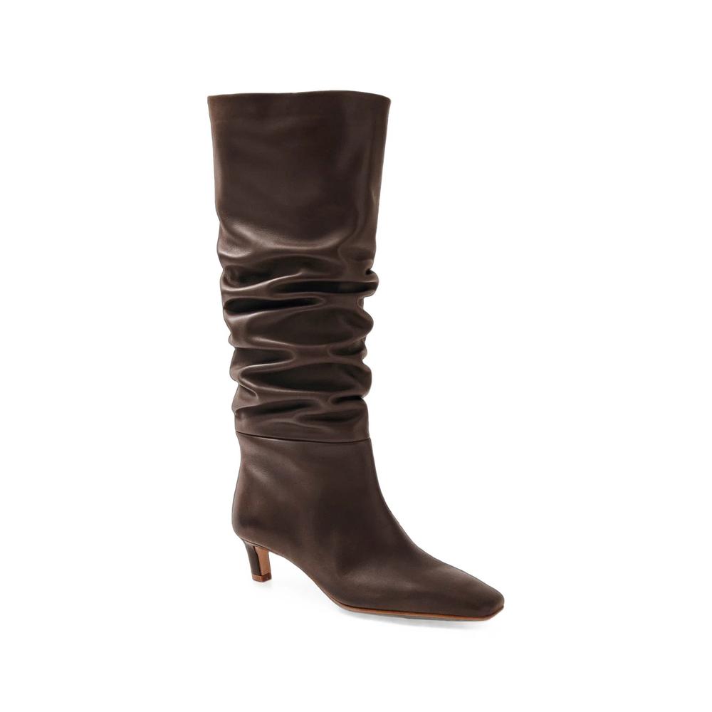 Kalila ruched leather boots 2