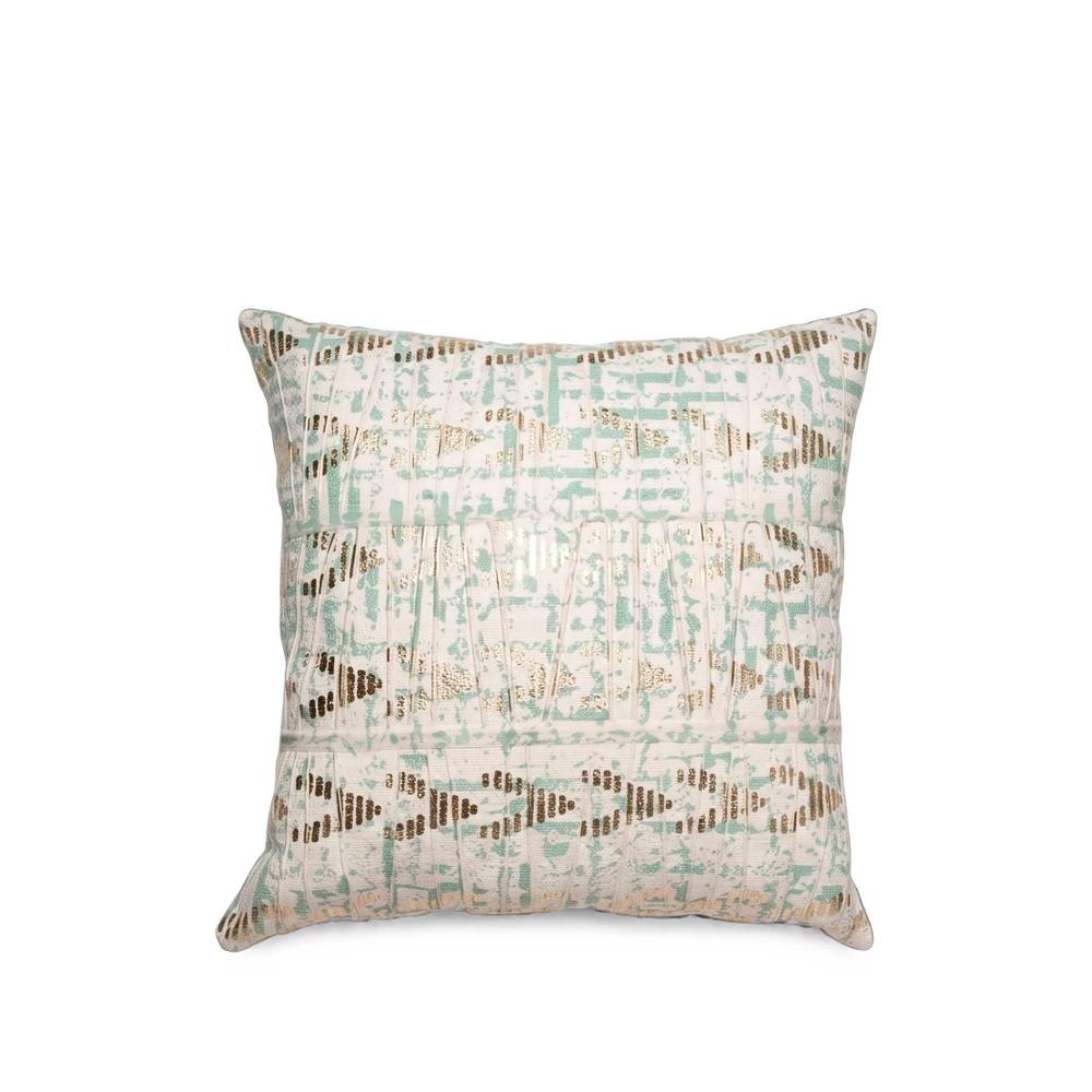 abstract-print pleated cushion 1