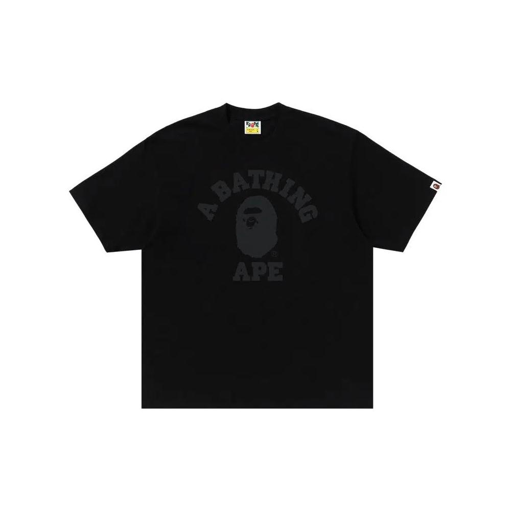 Футболки BAPE Tonal College Relaxed Fit Tee 'Black' 1