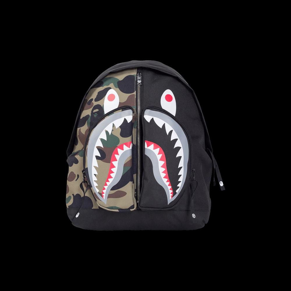 Сумки BAPE 1st Camo Shark Day Pack 'Black' 1