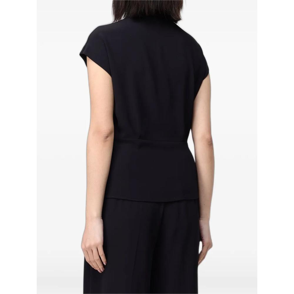 draped V-neck top 2