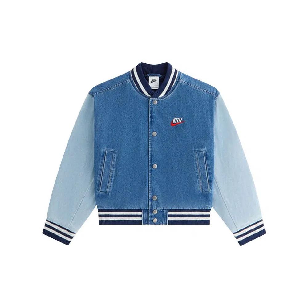 Варсити-куртки Kith Kids for Nike Denim Varsity Jacket 'Mystic Navy' 1