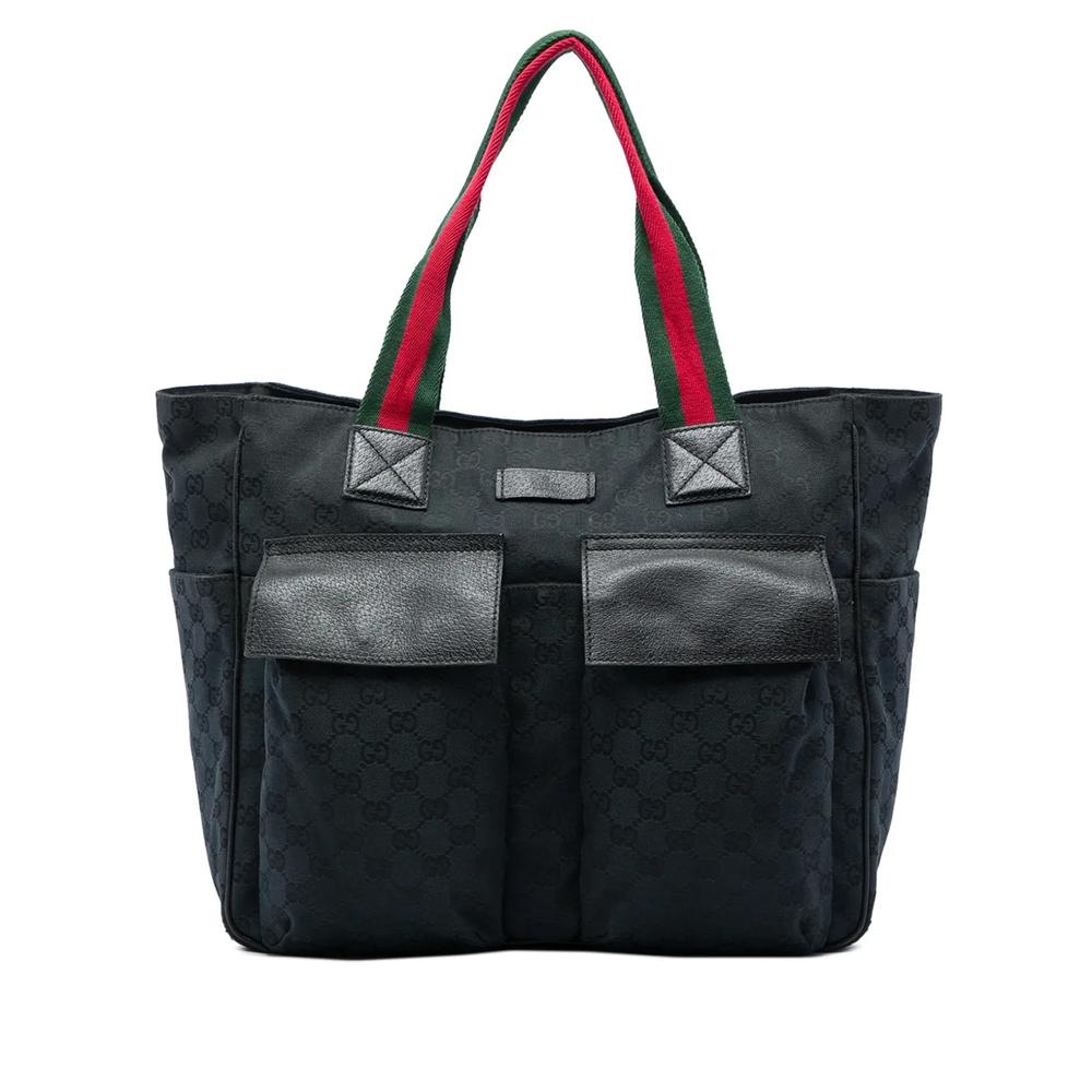 Сумка-тоут Double Pockets из канваса с узором GG (2016-2026 годы) 1