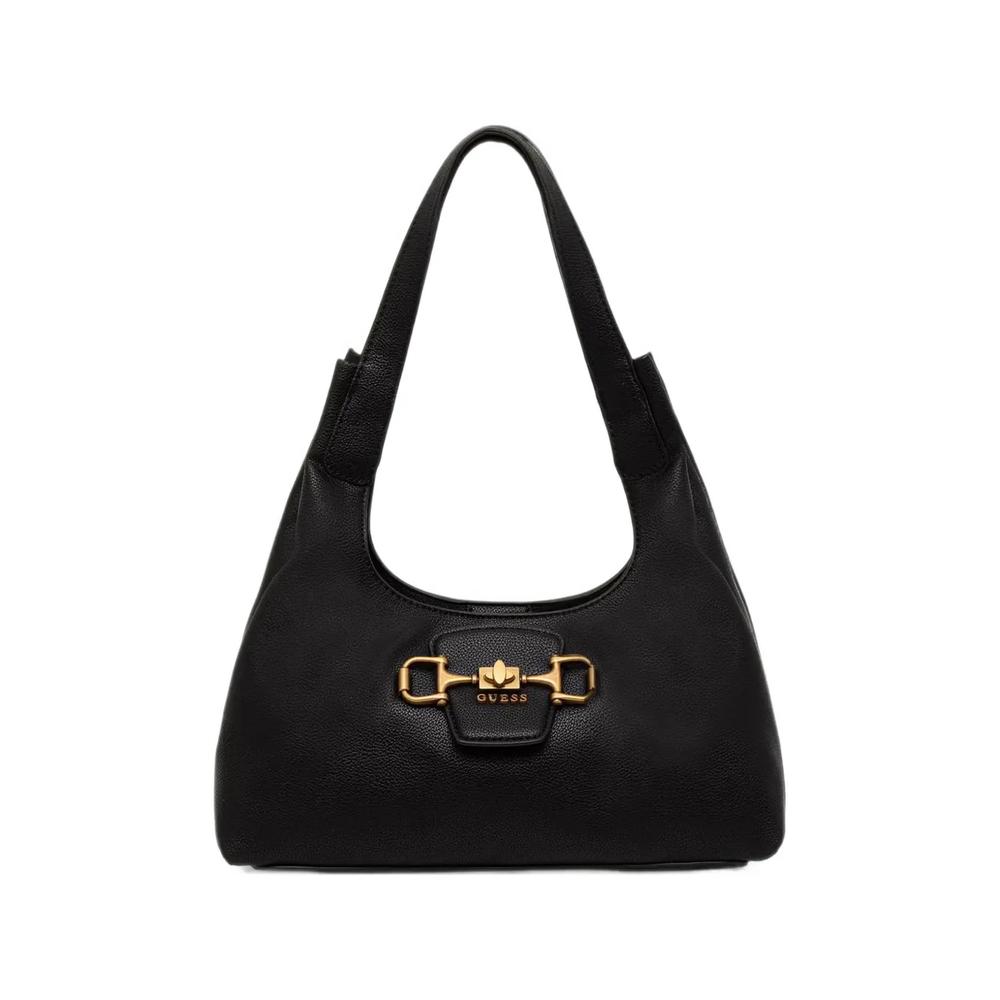 Sunset horsebit-detail grained shoulder bag 1