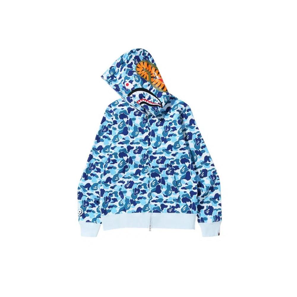 Молнии BAPE ABC Camo Shark Full Zip Hoodie 'Blue' 2
