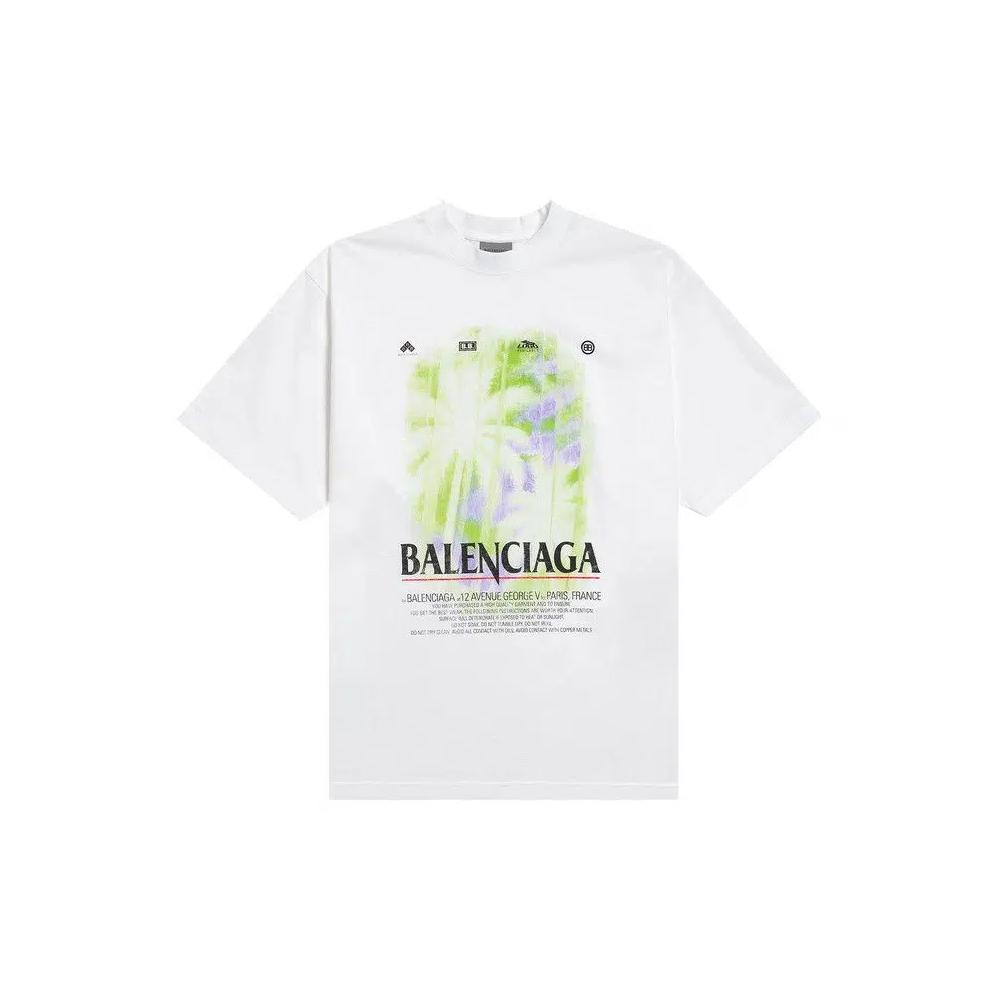 Футболки с коротким рукавом Balenciaga Medium Fit T-Shirt 'Белый' 1