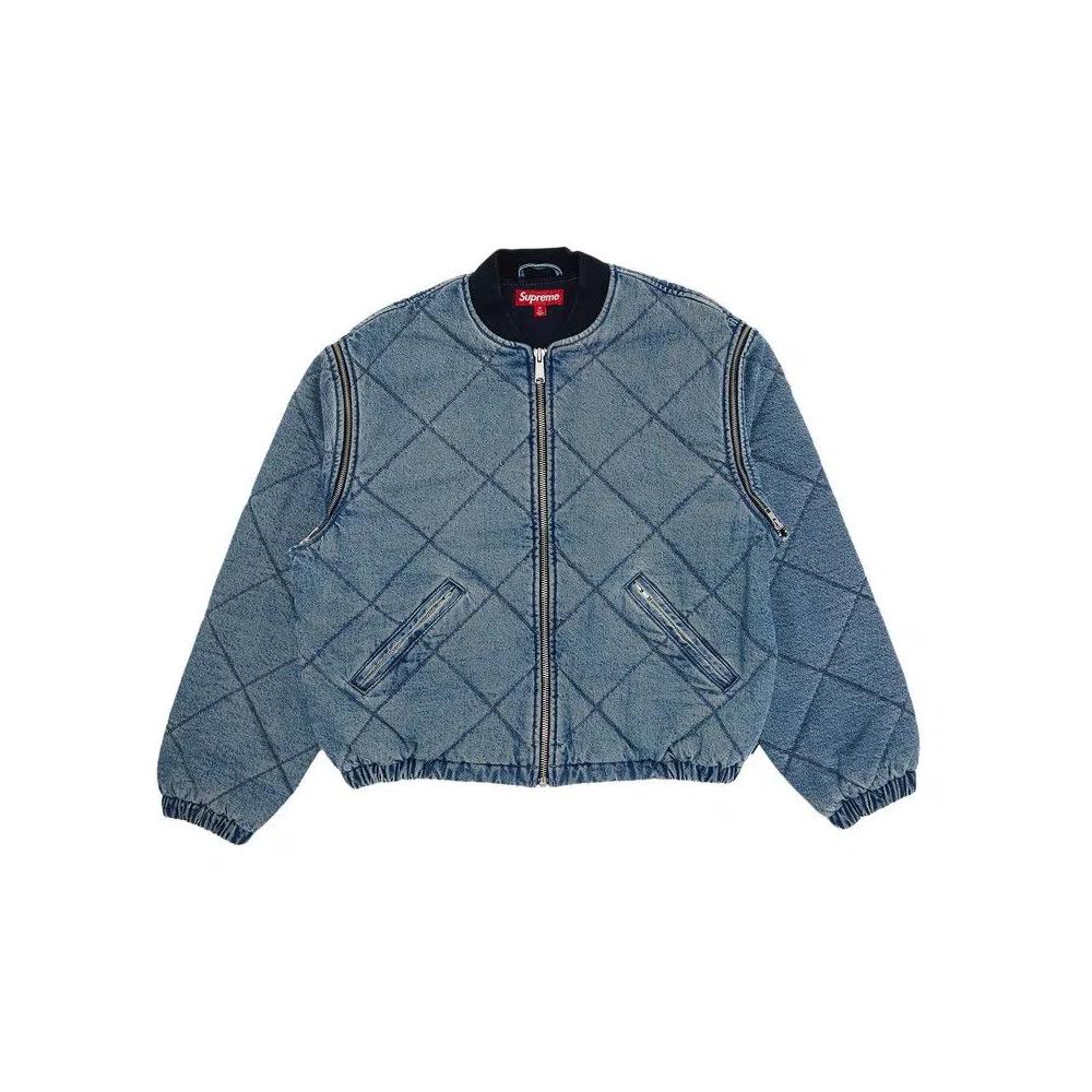 Верхняя одежда Supreme Zip-Off Sleeve Quilted Bomber Jacket 'Denim' 1