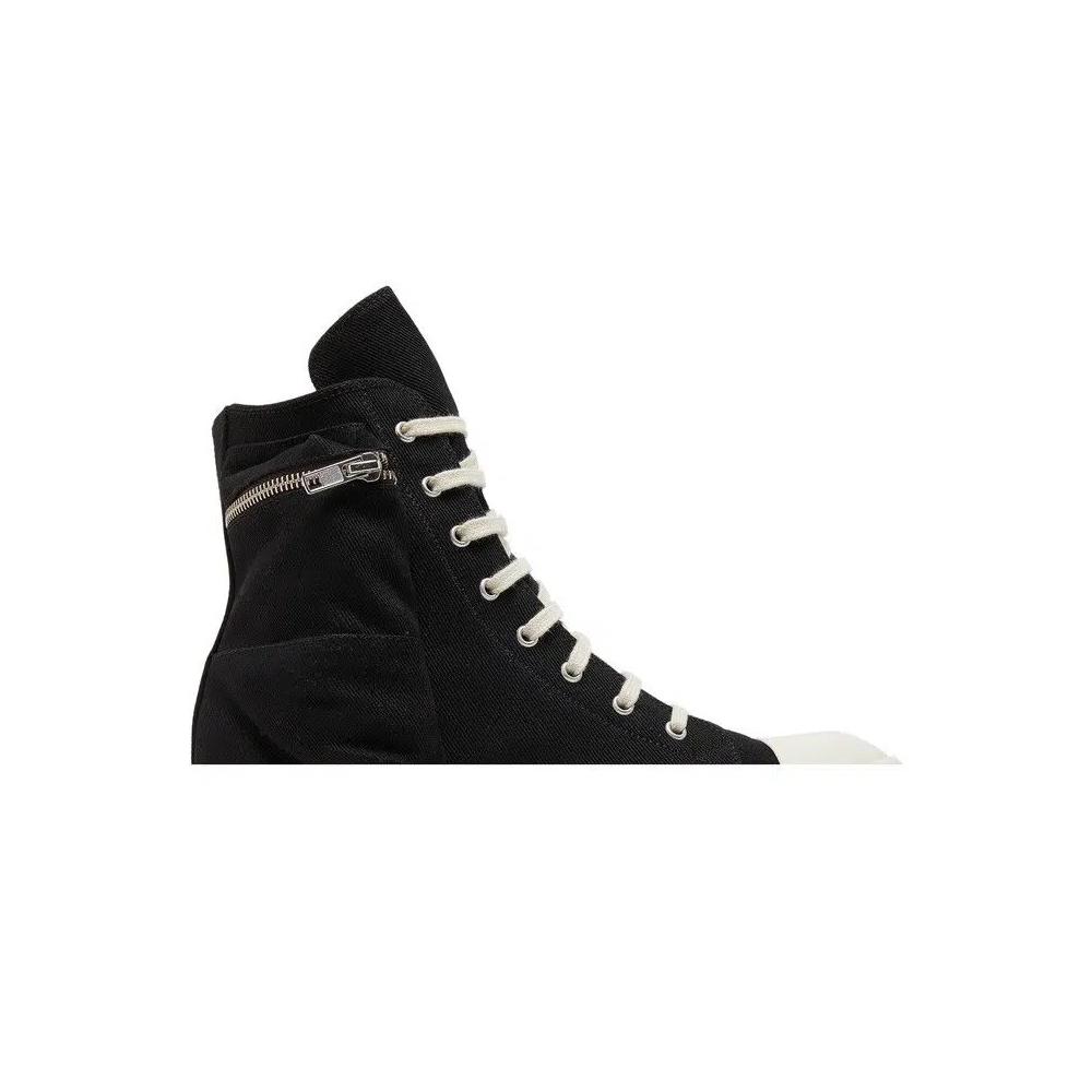 Кроссовки Rick Owens DRKSHDW Strobe Cotton Denim Cargo High 'Black Milk' 2