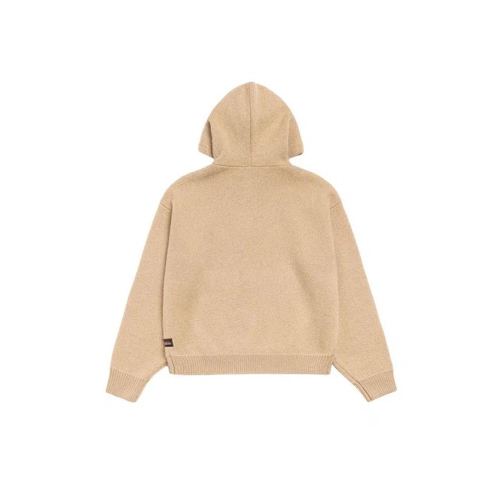 Застежки-молнии Stussy Quarter Zip Knit Hoodie 'Tan' 2