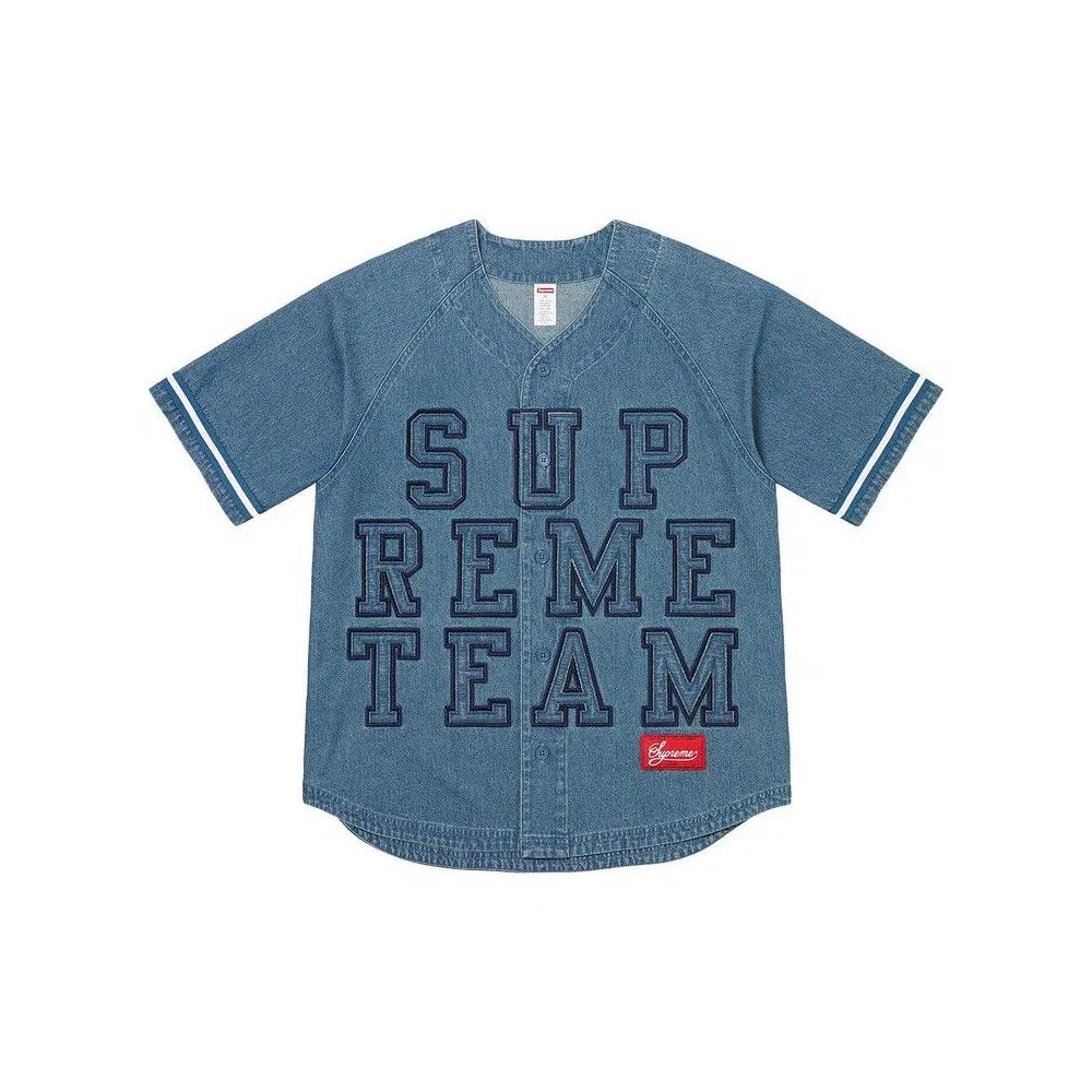 Джерси Supreme Denim Baseball Jersey 'Blue' 1