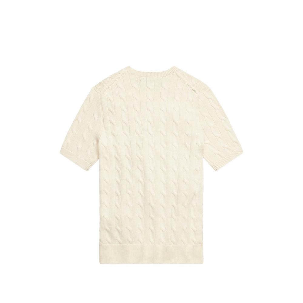 cable-knit short-sleeve T-shirt 2