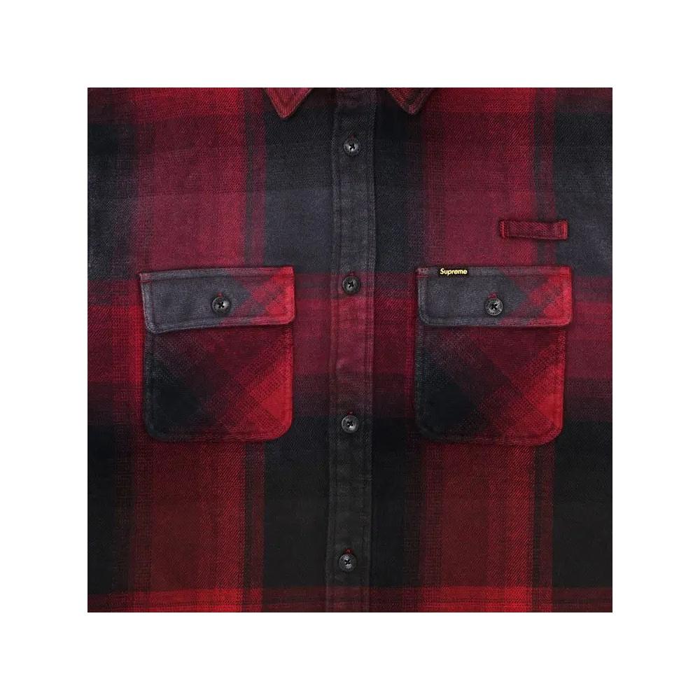 Фланелевые рубашки Supreme Quilted Lined Hooded Flannel Shirt 'Red Plaid' 3
