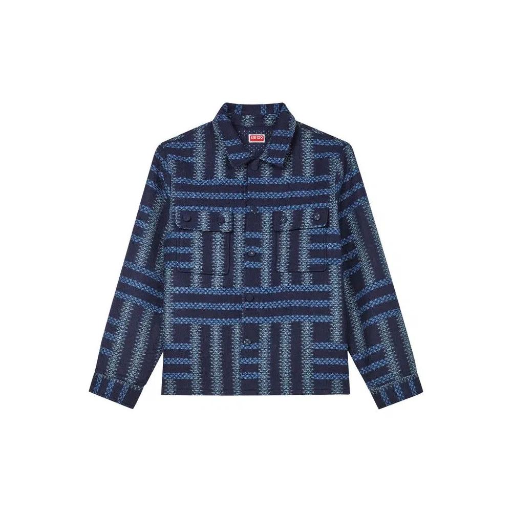 Овершоты Kenzo Weave Overshirt 'Midnight Blue' 1