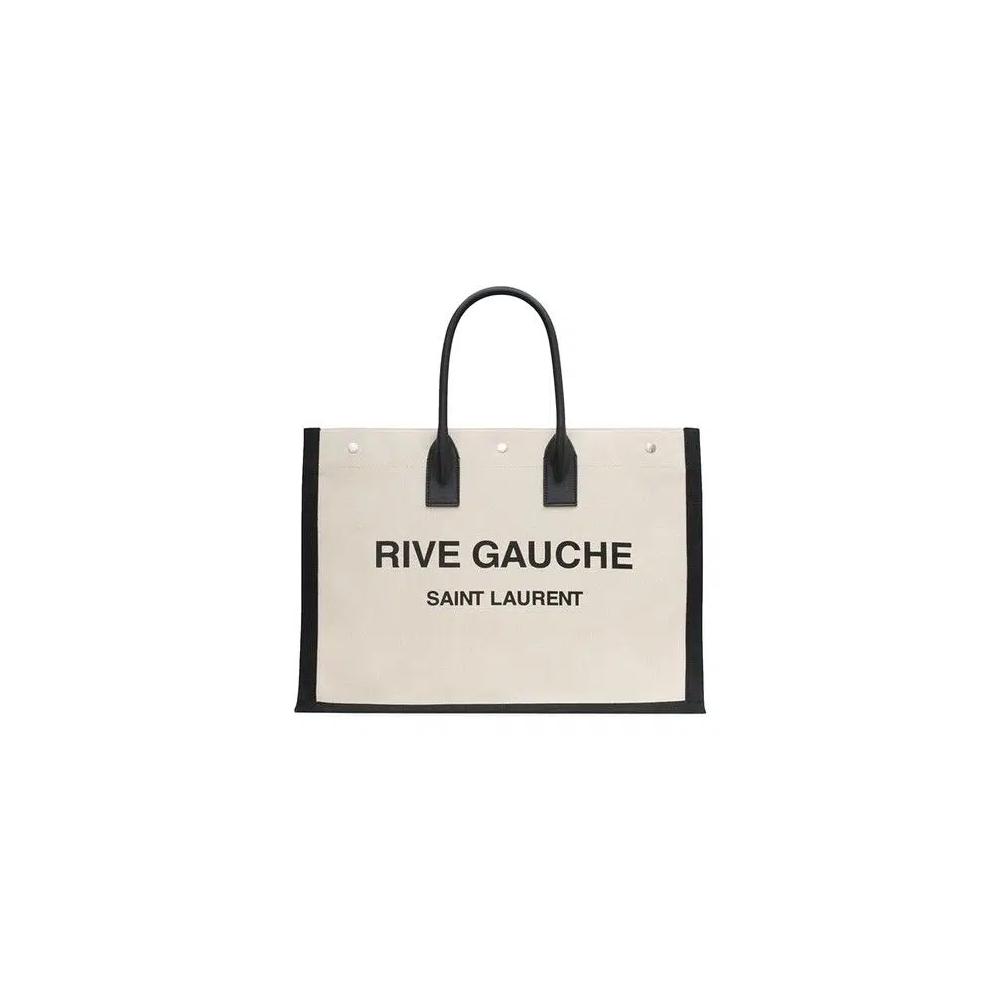 Сумки-тоут Saint Laurent Большая сумка-тоут Rive Gauche 'Grege/Black' 1