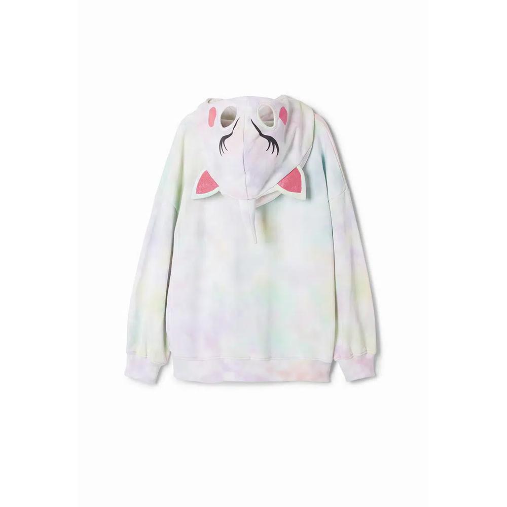 Детская толстовка Desigual с капюшоном, тай-дай, единорог 1
