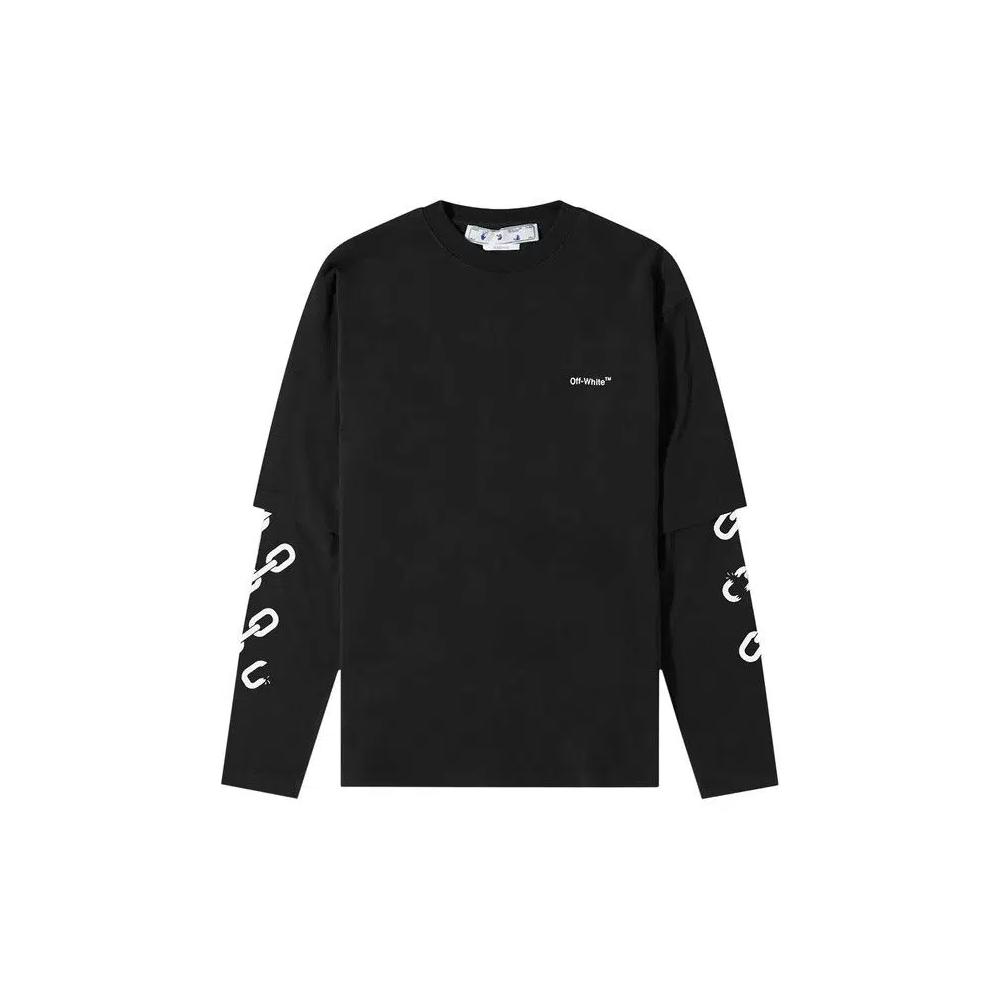 Топы Off-White Chain Arrow Double Tee 'Black' 1