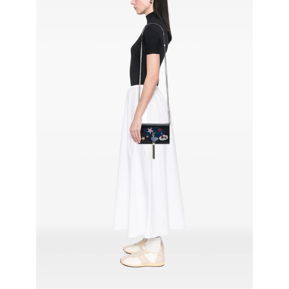 2016 Calfskin Cloud Star Applique Classic Monogram Kate Tassel Wallet on Chain crossbody bag 2