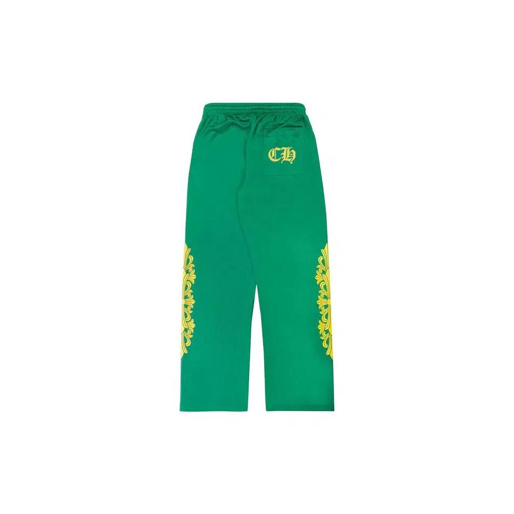 Спортивные штаны Chrome Hearts Floral Mesh Jersey Pants 'Зеленый/Золотой' 2