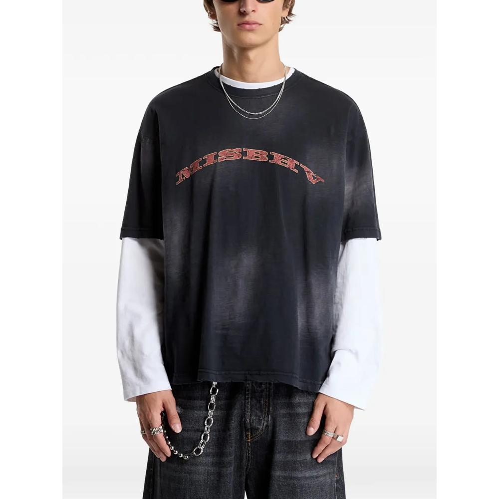 logo-print faded-effect T-shirt 3
