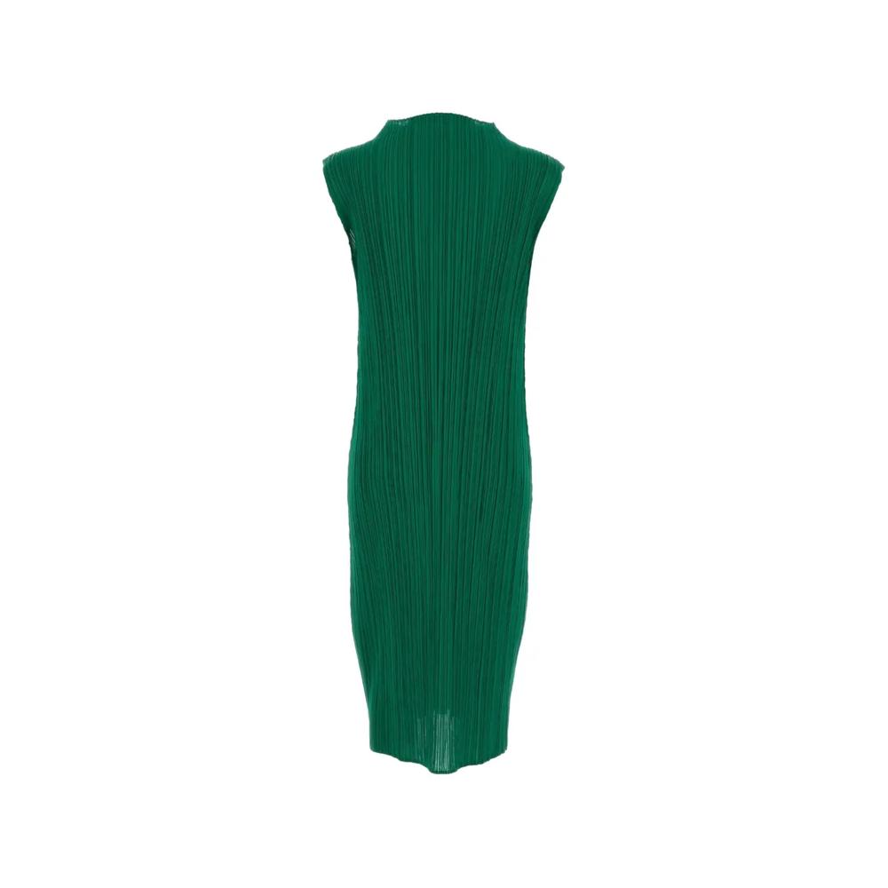pleated sleeveless midi dress 2