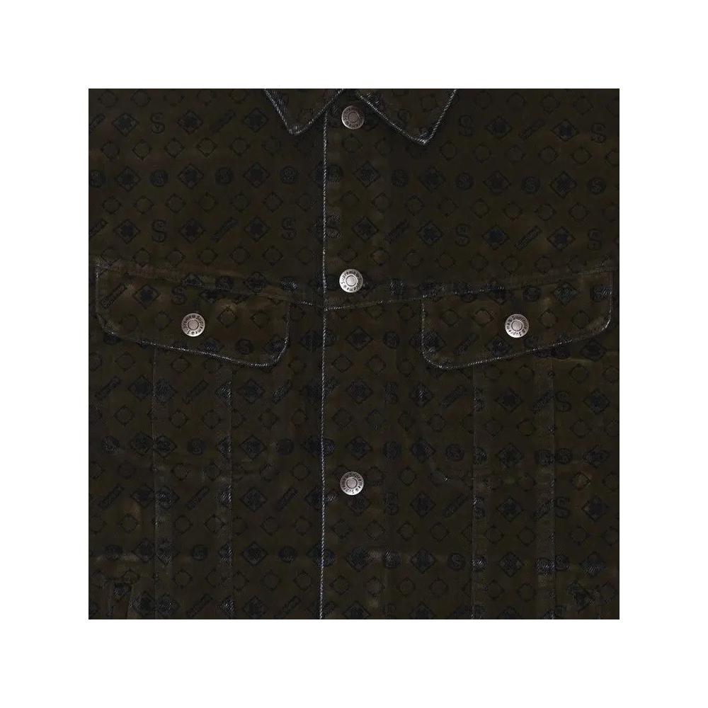 Джинсовые куртки Supreme Flocked Denim Trucker Jacket 'Black' 3