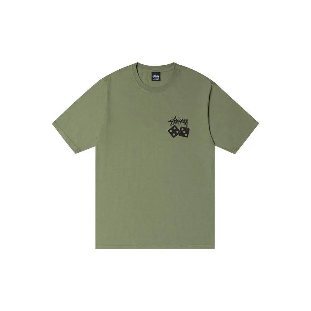 Футболка Stussy Dice Pigment Dyed 'Артишок' 1