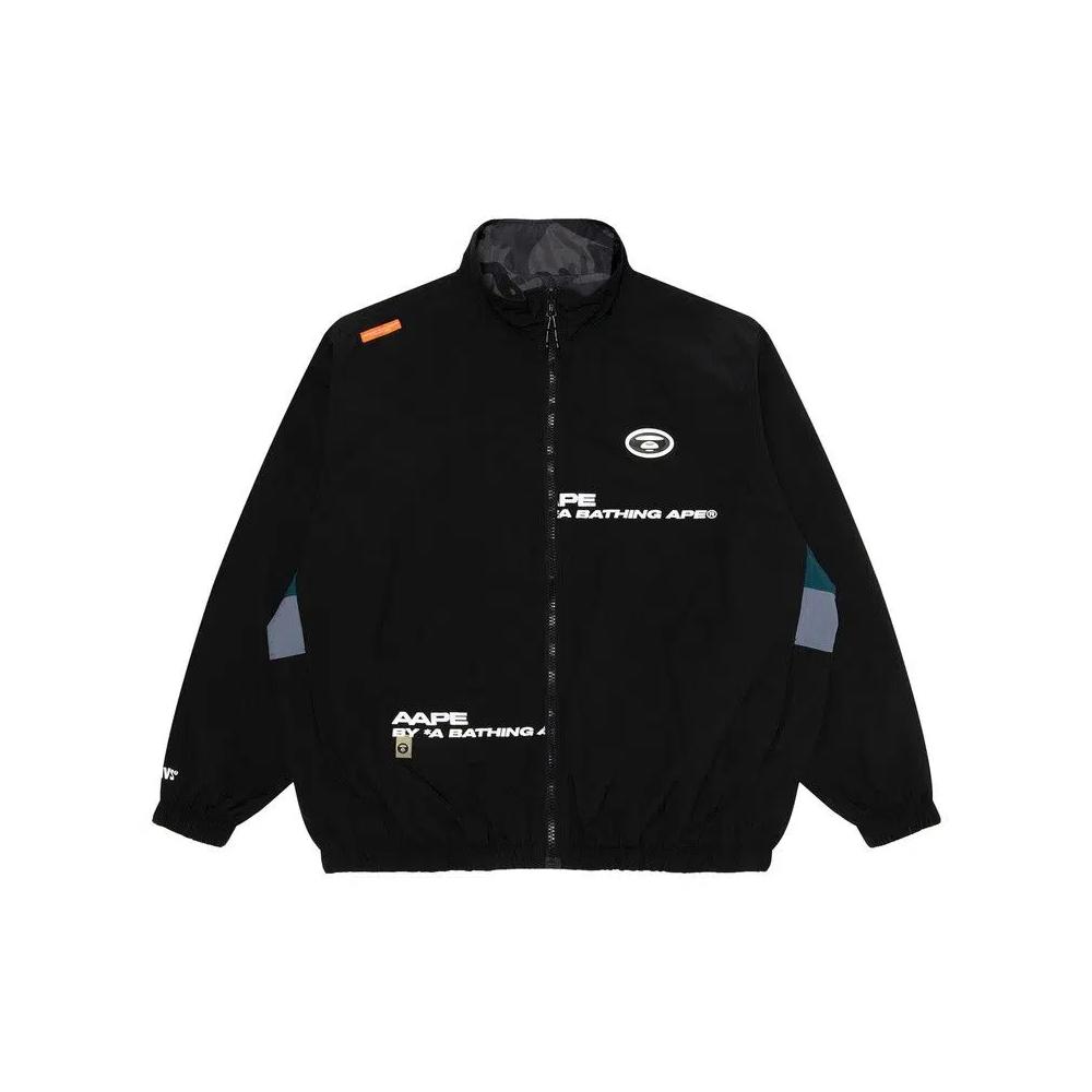 Куртки AAPE Moonface Camo Reversible Zip-Up Jacket 'Черный' 1