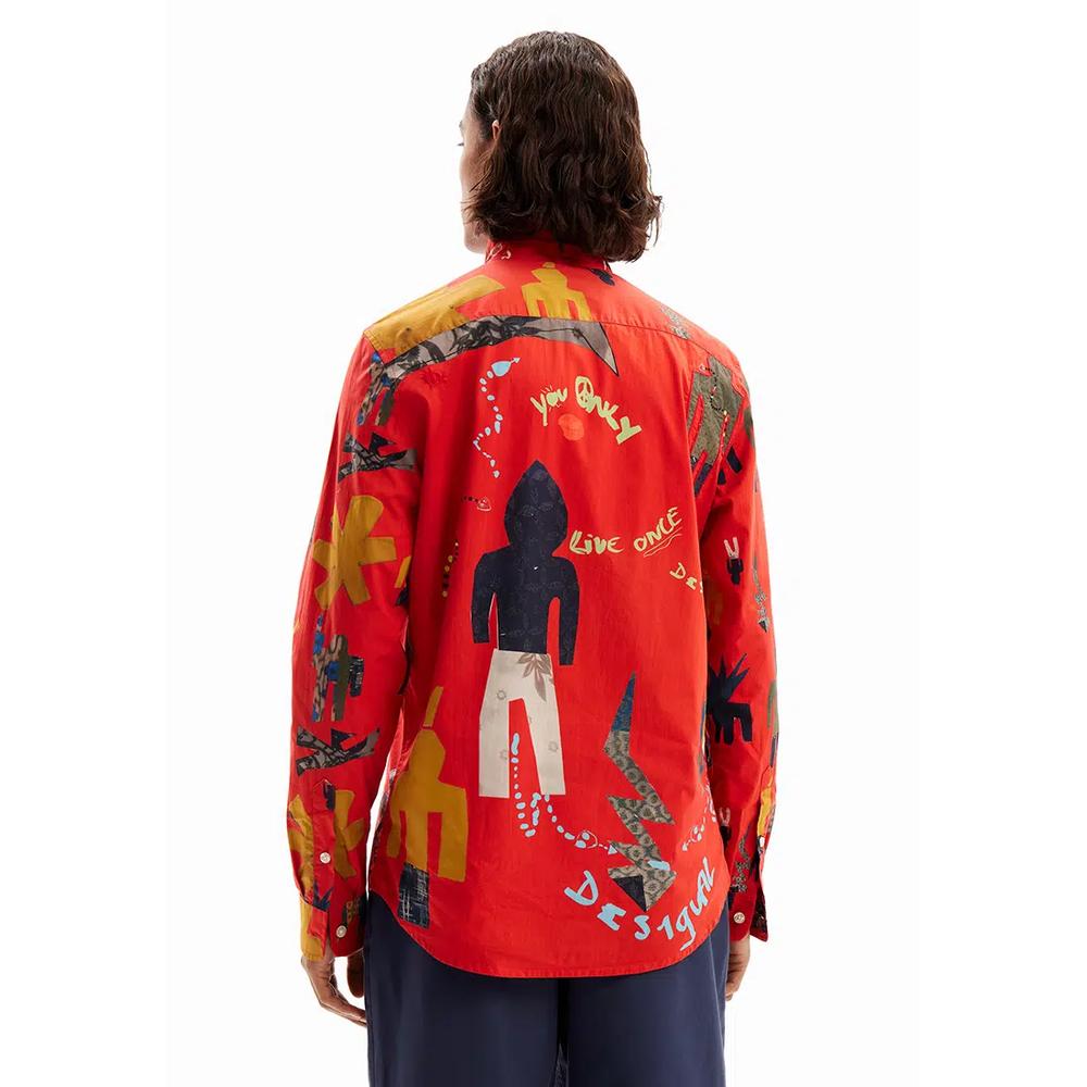 Рубашка Desigual Man Poplin с иллюстрациями 2