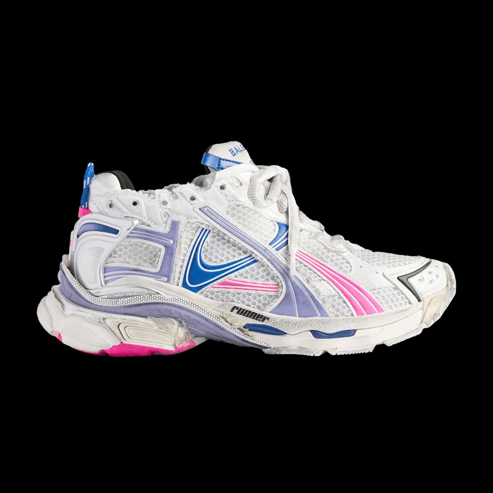 Кроссовки Balenciaga Wmns Runner 'Worn-Out - White Lilac Neon Pink' 1