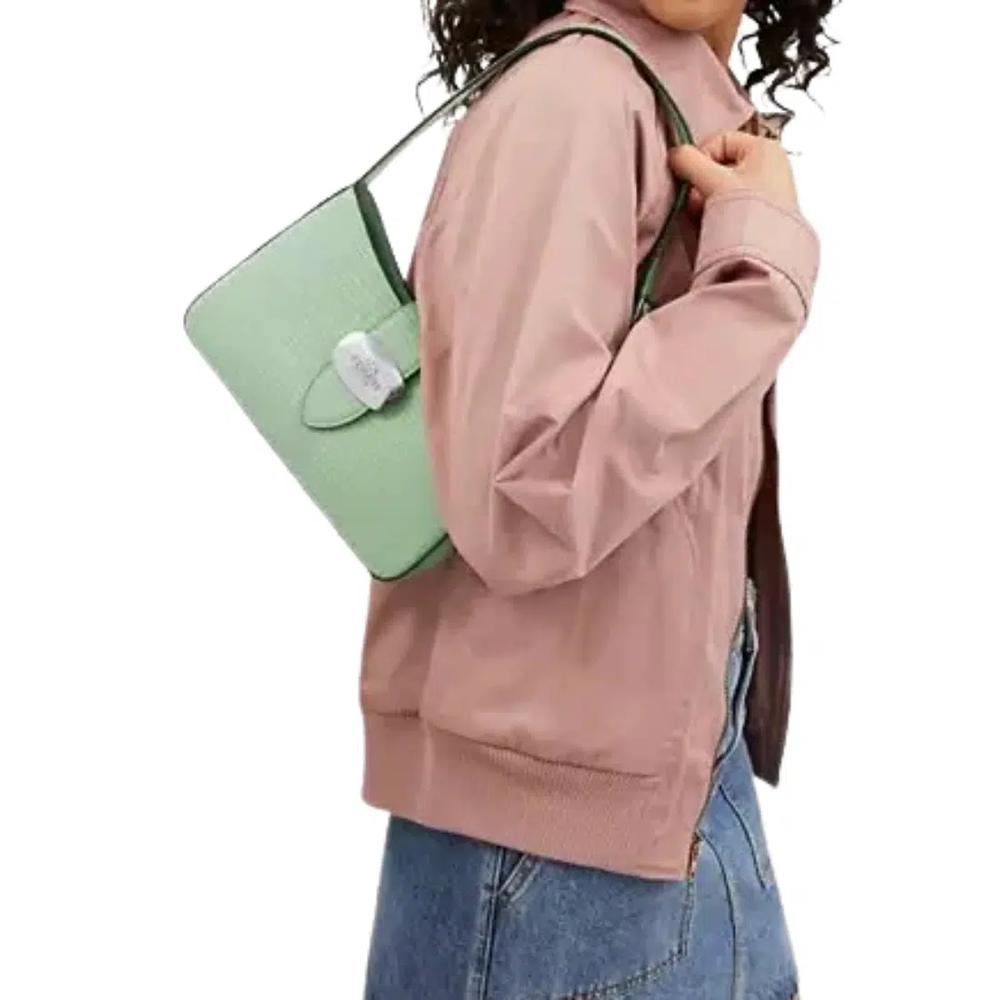 Coach Eliza Ящерица тисненая сумка через плечо цвет Pale Green CR107 4