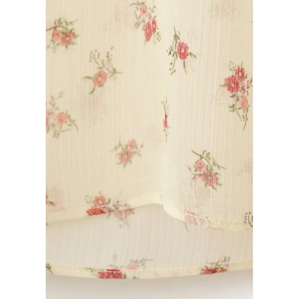 Блуза с воланами и цветочным принтом 8