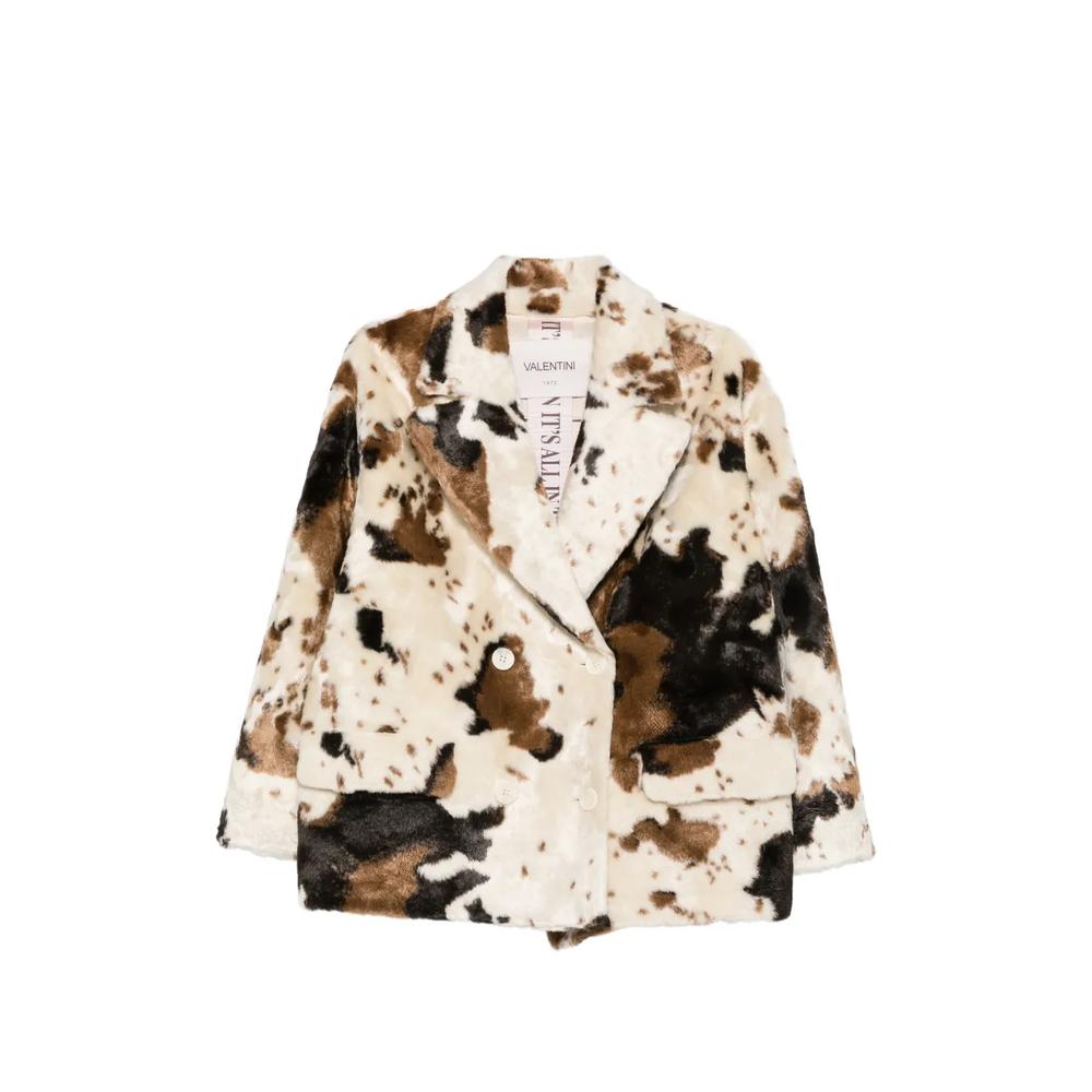 cow-print double-breasted coat 1