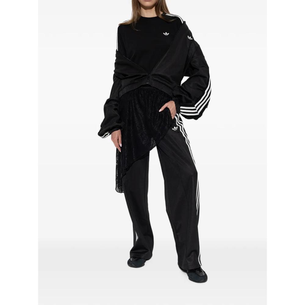 Толстовка на молнии с вышитым логотипом и кружевом 2