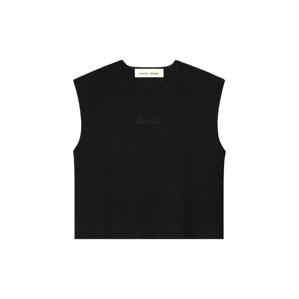 Укороченные топы Fear of God Essentials Signature Rib Knit Cropped Top 'Vintage Black' 1