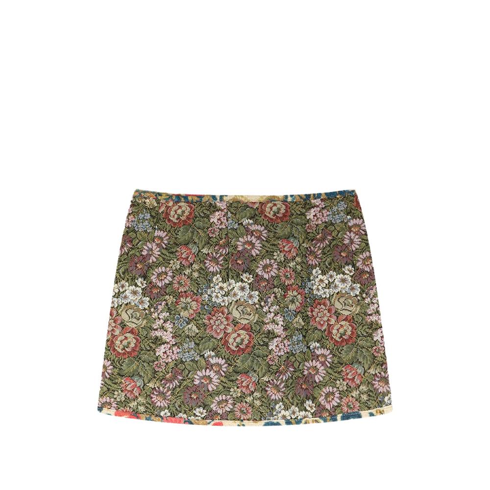 Arabesque quilted reversible mini skirt 2