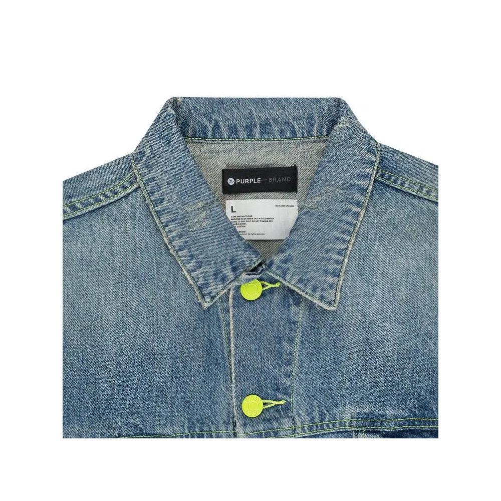 Джинсовые куртки PURPLE BRAND Vintage Washed Denim Jacket 'Indigo' 3