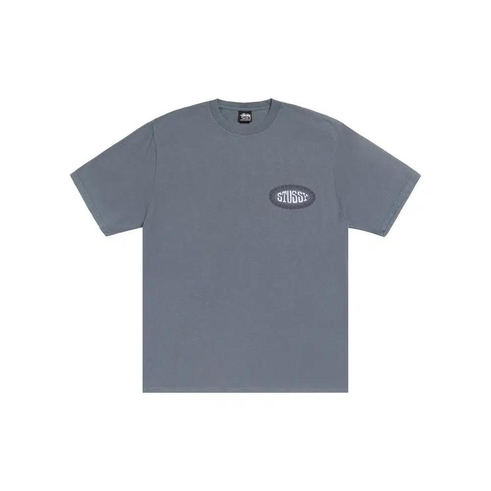 Футболки Stussy Tile Oval Tee Pigment Dyed 'Navy' 1