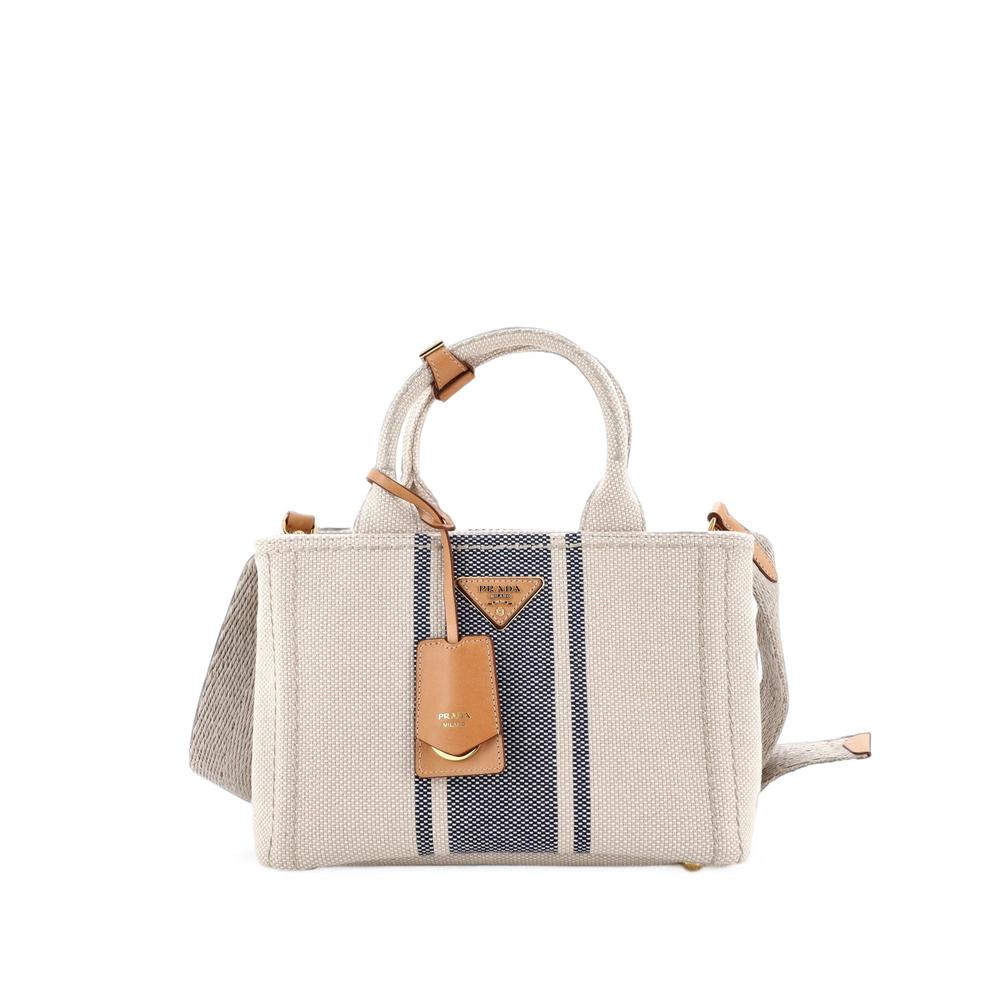 Logo Jardiniere Triangle Embroidered Canvas tote bag 1