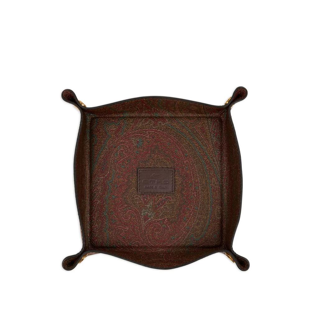 Квадратный поднос с узором пейсли (15 x 15 см) 1