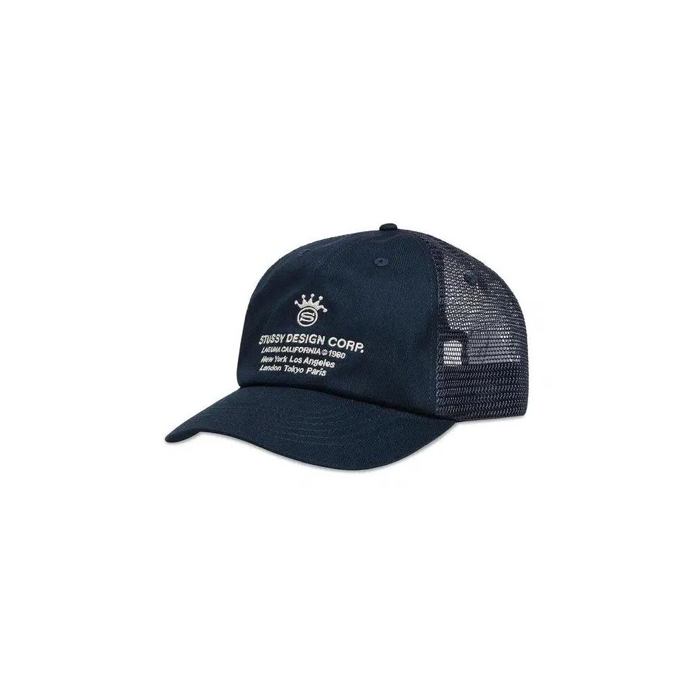 Бейсболки Stussy Low Profile Design Corp Trucker Snapback 'Navy' 3