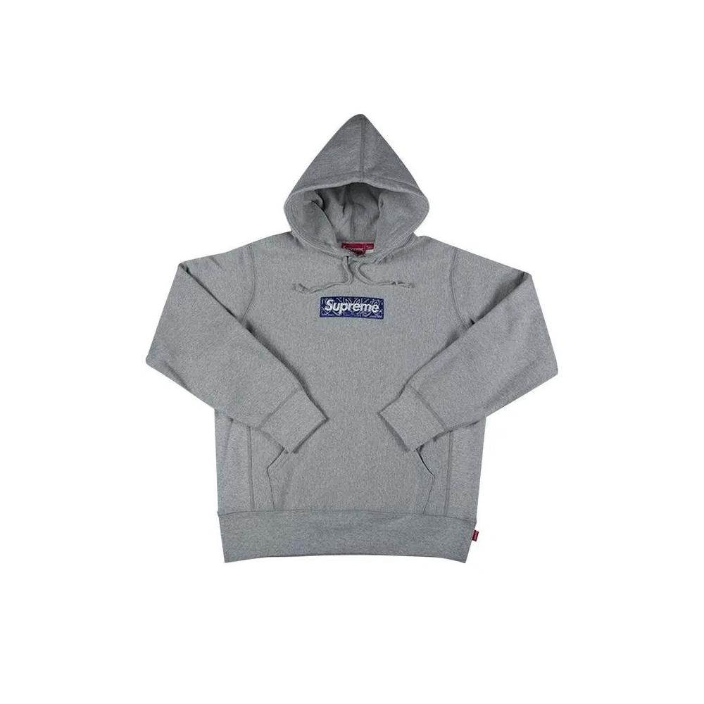Худи Supreme Bandana Box Logo Hooded Sweatshirt 'Heather Grey' 1