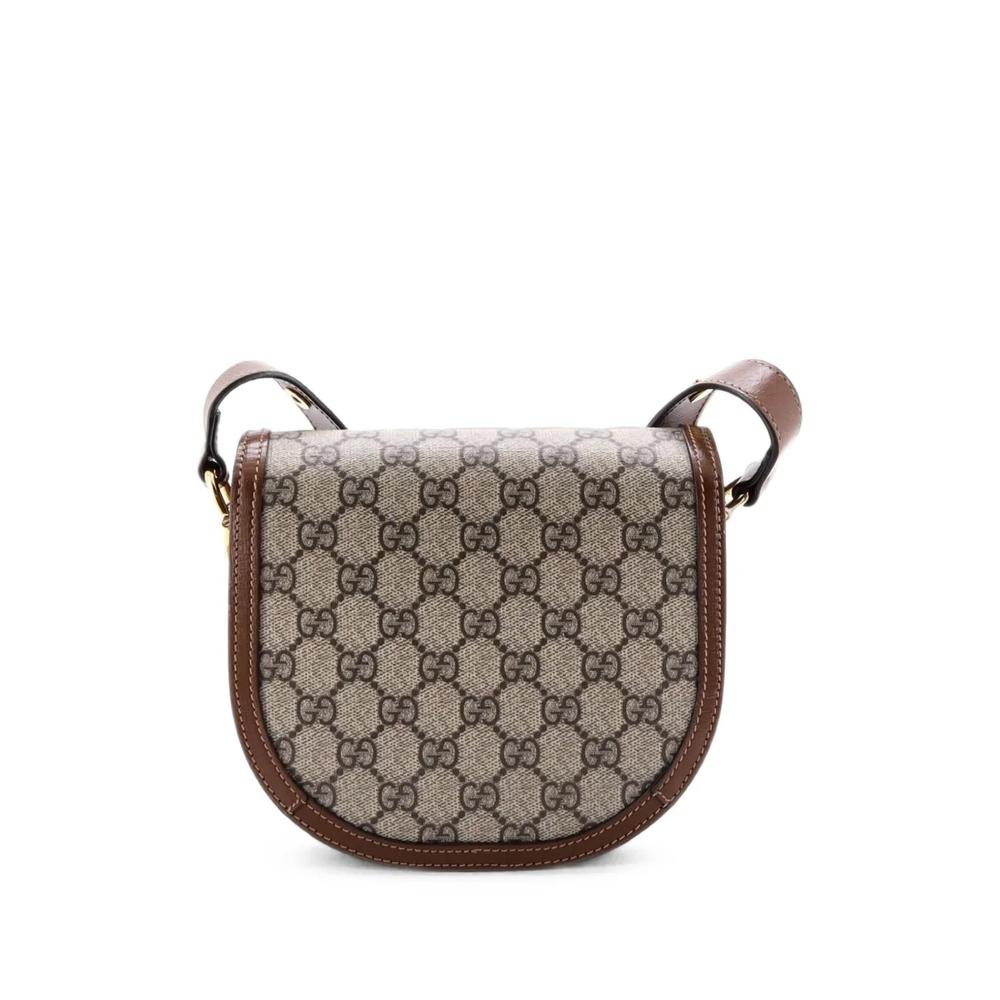 Мини-сумка через плечо Horsebit 1955 Rounded Shoulder Bag GG Coated Canvas and Leather 2