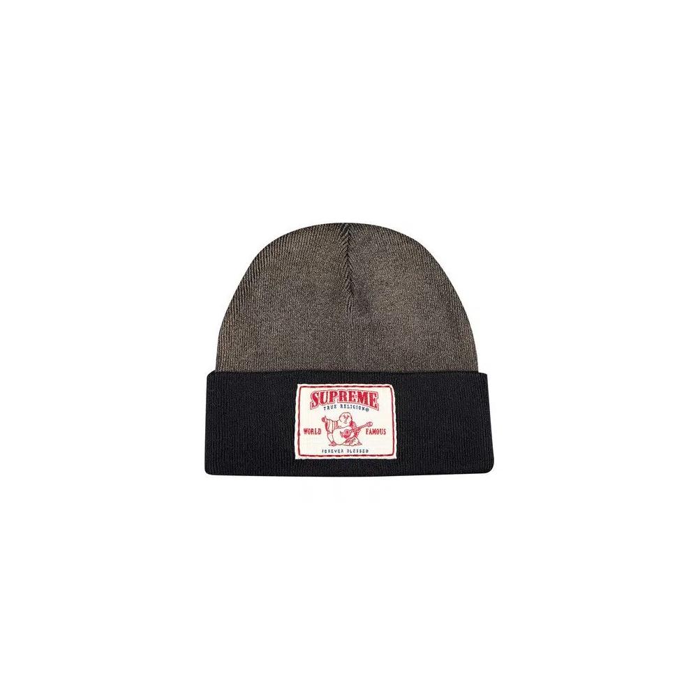 Бини Supreme x True Religion Beanie 'Black' 1