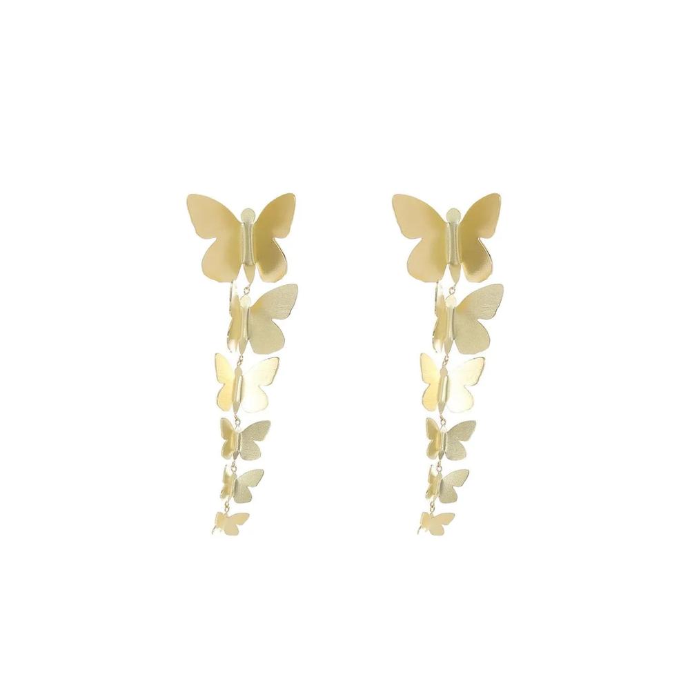 Серьги Butterfly из желтого золота 1